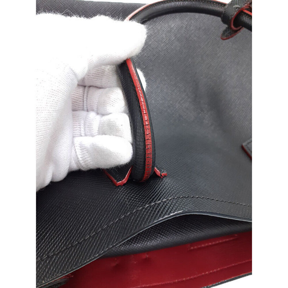 Prada Double Shoulder Bag black Saffiano leather - Picture 8 of 9